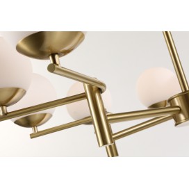 Fine Brass 8 Light Chandelier