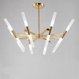 Modern/ Contemporary Two Tiers 16 Light Golden Chandelier