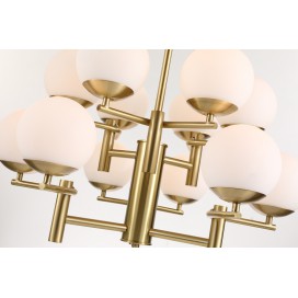 Fine Brass 12 (6+6) Light Two Tiers Chandelier