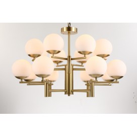 Fine Brass 16 (8+8) Light Two Tiers Chandelier