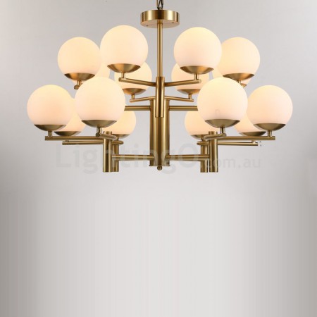 Fine Brass 16 (8+8) Light Two Tiers Chandelier