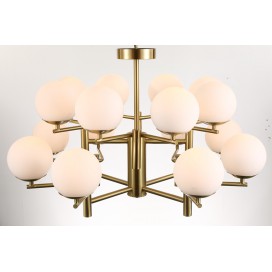 Fine Brass 16 (8+8) Light Two Tiers Chandelier