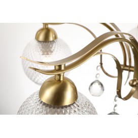 Fine Brass 5 Light Crystal Chandelier