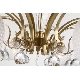 Fine Brass 8 Light Crystal Chandelier