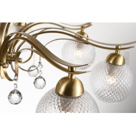 Fine Brass 8 Light Crystal Chandelier