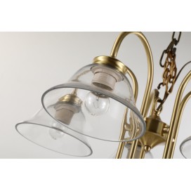 Fine Brass 5 Light Crystal Chandelier