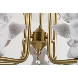 Fine Brass 5 Light Crystal Chandelier