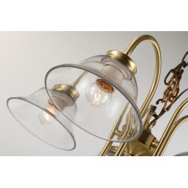 Fine Brass 5 Light Crystal Chandelier