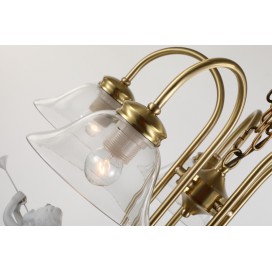 Fine Brass 5 Light Crystal Chandelier