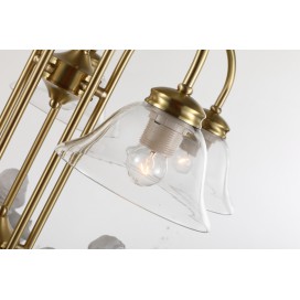 Fine Brass 5 Light Crystal Chandelier