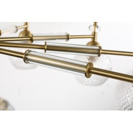 Fine Brass 6 Light Crystal Chandelier