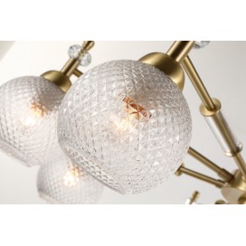 Fine Brass 6 Light Crystal Chandelier