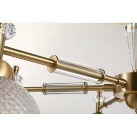 Fine Brass 6 Light Crystal Chandelier