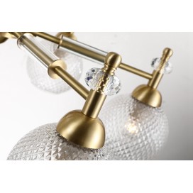 Fine Brass 6 Light Crystal Chandelier