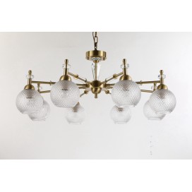 Fine Brass 8 Light Crystal Chandelier