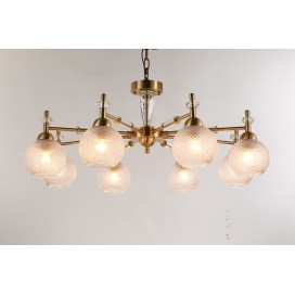 Fine Brass 8 Light Crystal Chandelier