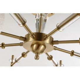 Fine Brass 8 Light Crystal Chandelier