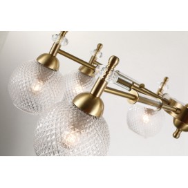 Fine Brass 8 Light Crystal Chandelier