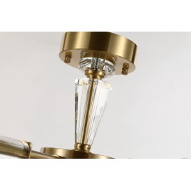 Fine Brass 8 Light Crystal Chandelier