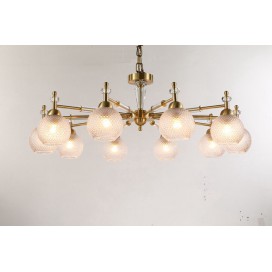 Fine Brass 10 Light Crystal Chandelier