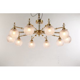 Fine Brass 10 Light Crystal Chandelier