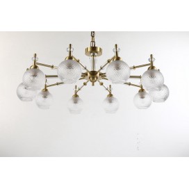 Fine Brass 10 Light Crystal Chandelier