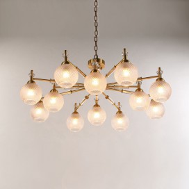 Fine Brass 12 Light Crystal Chandelier