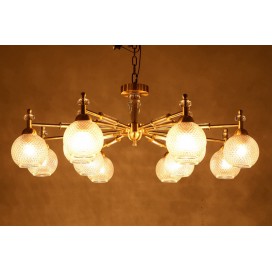 Fine Brass 12 Light Crystal Chandelier