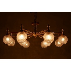 Fine Brass 12 Light Crystal Chandelier