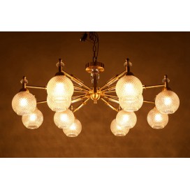 Fine Brass 12 Light Crystal Chandelier