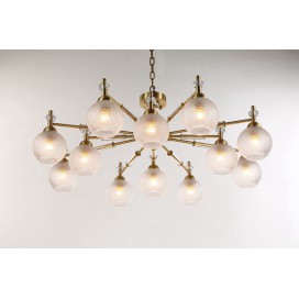 Fine Brass 12 Light Crystal Chandelier