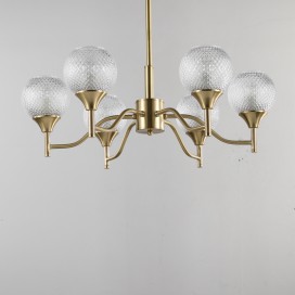 Fine Brass 6 Light Chandelier