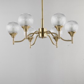 Fine Brass 6 Light Chandelier