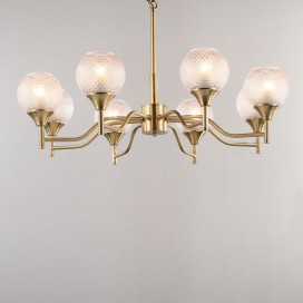 Fine Brass 8 Light Chandelier