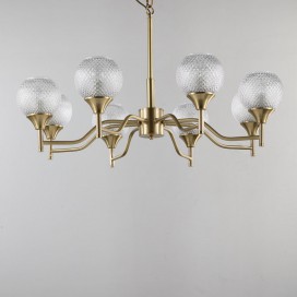 Fine Brass 8 Light Chandelier