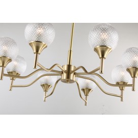 Fine Brass 8 Light Chandelier