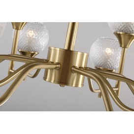 Fine Brass 8 Light Chandelier