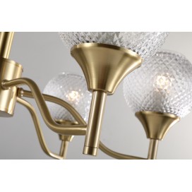 Fine Brass 8 Light Chandelier