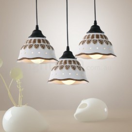 1 Light Modern/ Contemporary Pendant Light with Ceramic Shade