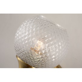 Fine Brass 1 Light Wall Sconce with Ball Glass Shades