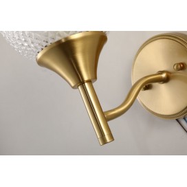 Fine Brass 1 Light Wall Sconce with Ball Glass Shades