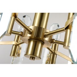 Fine Brass 6 Light Crystal Chandelier