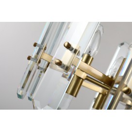 Fine Brass 6 Light Crystal Chandelier