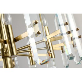 Fine Brass 8 Light Crystal Chandelier