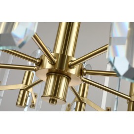 Fine Brass 8 Light Crystal Chandelier