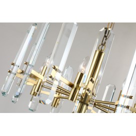 Fine Brass 8 Light Crystal Chandelier