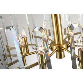 Fine Brass 8 Light Crystal Chandelier