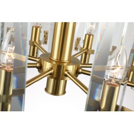 Fine Brass 8 Light Crystal Chandelier