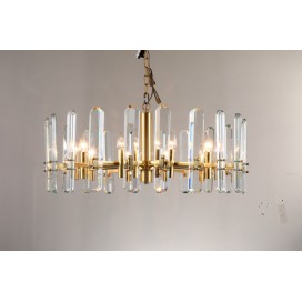 Fine Brass 10 Light Crystal Chandelier