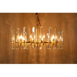 Fine Brass 10 Light Crystal Chandelier